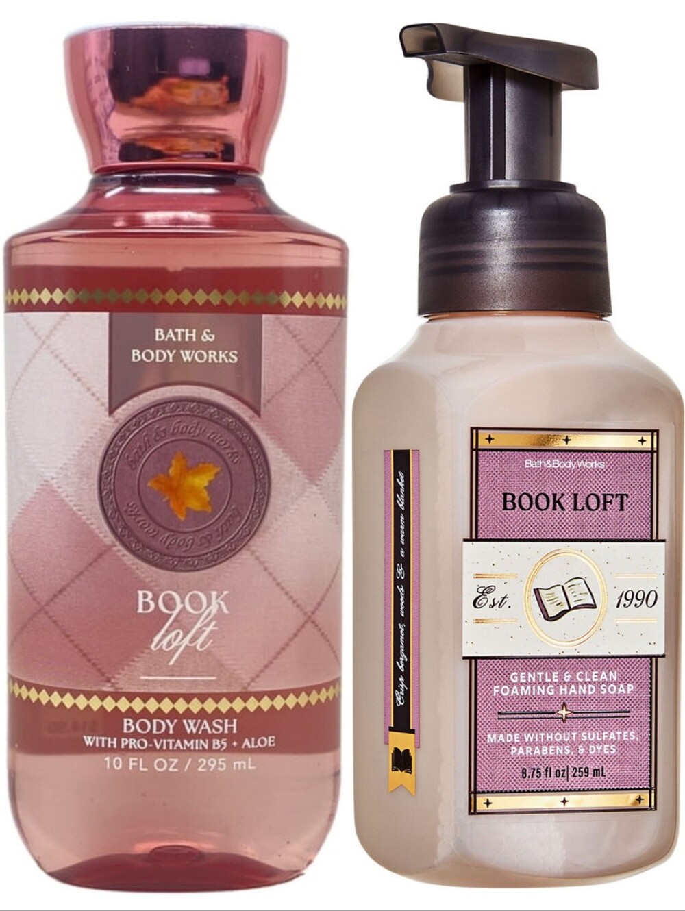 Bath & Body Works Book Loft Body Wash & Foaming Hand Soap Set NEW RARE